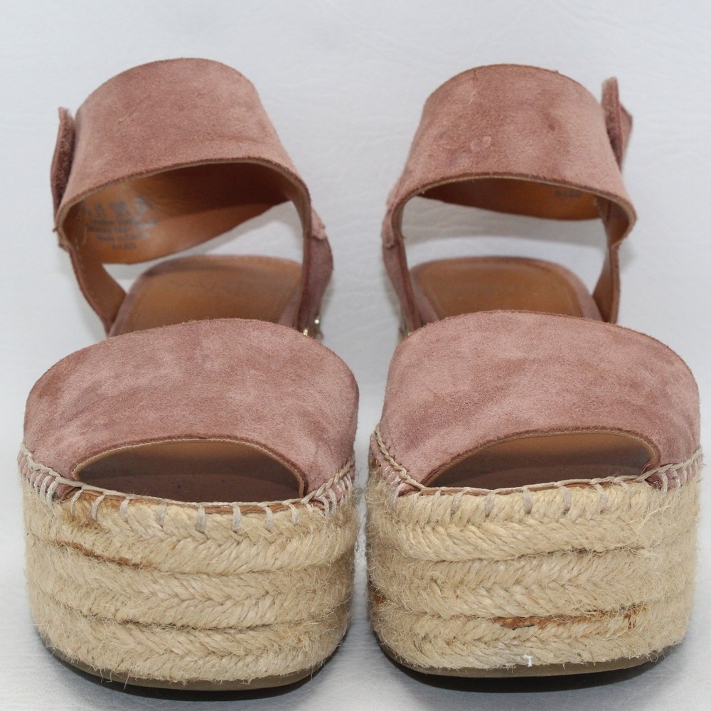 Sarto Franco Sarto A-LEO Pink Suede Platform Espadrille Wedge Sandal Womens 5.5M